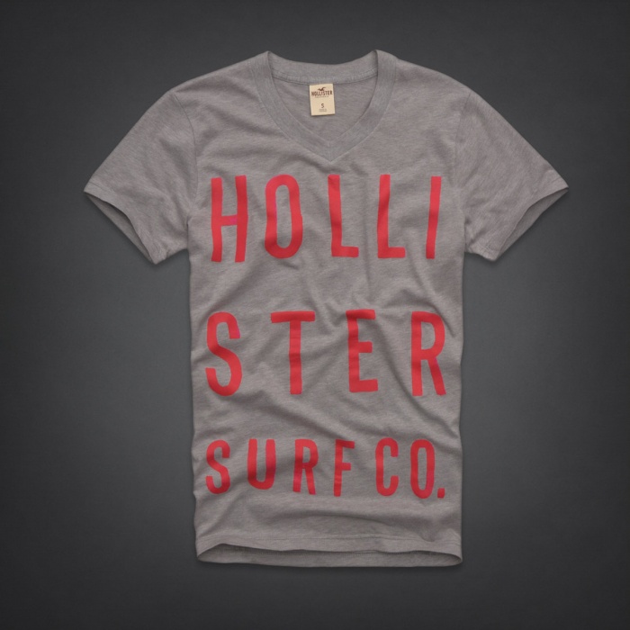 Hollister Hombres cuello en V Corto Remera HCO4152
